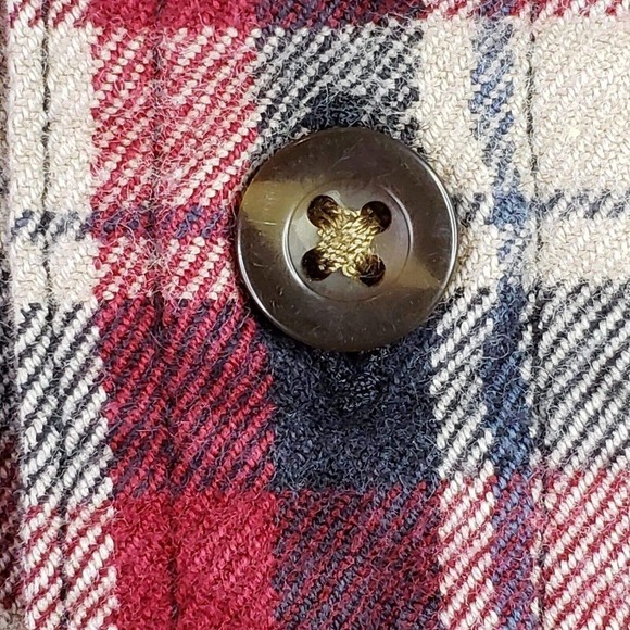 Carhartt Size Medium Plaid Relaxed Fit Long Sleeve Button Shirt Cotton Red - Picture 8 of 12